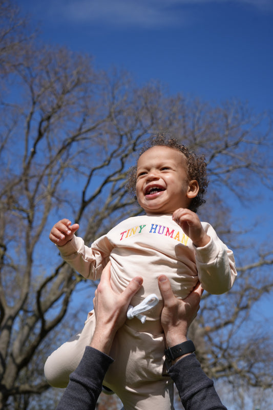 Tiny Humans Embroidered Jogger Set